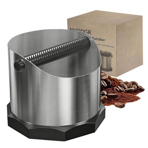 Nerezový knock box na portafiltre, 1,6 l. Profesionálny knock box na espresso s odnímateľnou