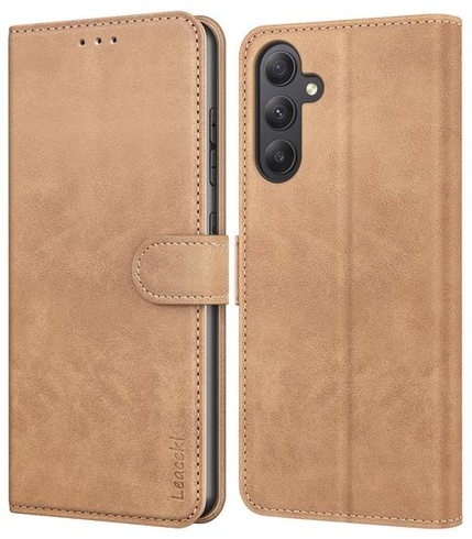 Pouzdro na telefon pro Samsung Galaxy A55 5G, prémiové pouzdro z PU kůže, nárazuvzdorné