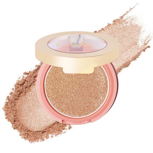 Oulac Golden Shimmer Blush Make-up, dlhotrvajúci líčidlový púder s trblietkami, vodeodolný a