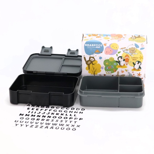 BEARFOOT Bento Box COMPACT | Detská desiatová krabička bez BPA do školy a škôlky | Nepriepustná