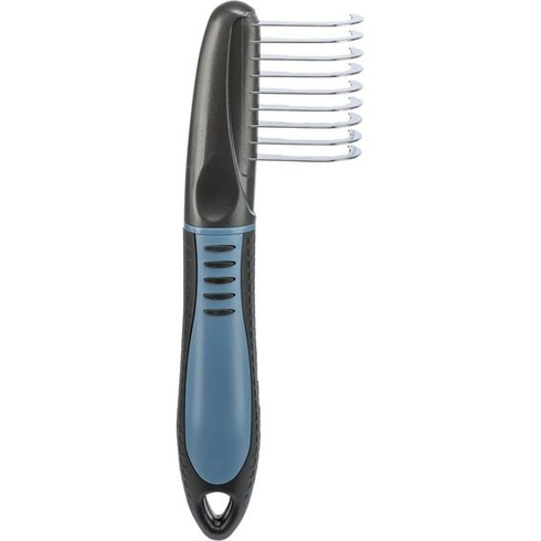 Trixie rozčesávač srsti, zahnuté hroty, 19 cm, 650 g (1 balenie), čierna/tyrkysová 650 g (1 balenie)