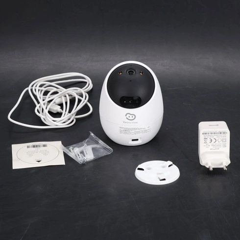Vnitřní bezpečnostní kamera Beans View, barevné noční vidění, 360° 1080p Wi-Fi kamera pro domácí