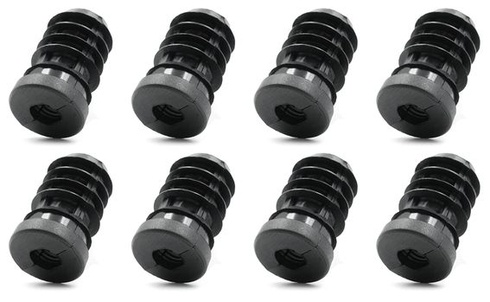 Design61 8x závitové zátky, nastavovacie zátky pre okrúhle rúrky s plastovým závitom M10 Ø 20 mm,