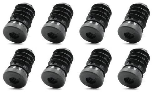 Design61 8x závitové zátky, seřizovací zátky pro kulaté trubky s plastovým závitem M10 Ø 20 mm,