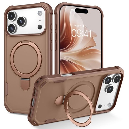 Puzdro DUEDUE pre iPhone 17 Pro, s neviditeľným stojanom [kompatibilný s MagSafe] Ochranné,