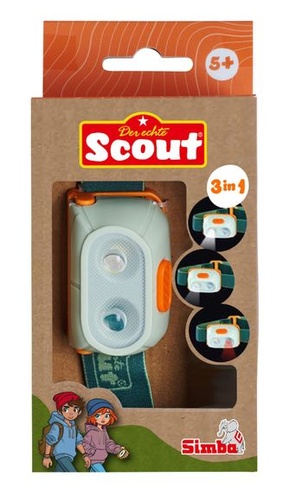 Čelovka Simba Scout pre deti – LED svetlo s 3 režimami svietenia, otočná lampa, odolná proti