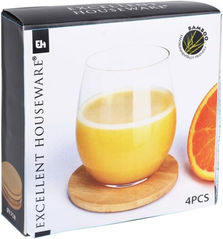 Podtácky Generic bambusové kulaté 4 ks