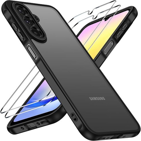 Puzdro iVoler pre Samsung Galaxy A26 5G s 2 ochrannými tvrdenými sklenenými clonami, [vojenská