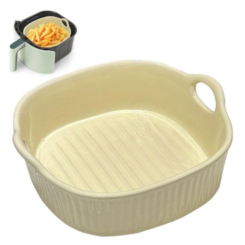 Keramická zapekacia misa 650 ml, štvorcové zapekacie misky, zapekacie misky s priemerom 7 palcov,