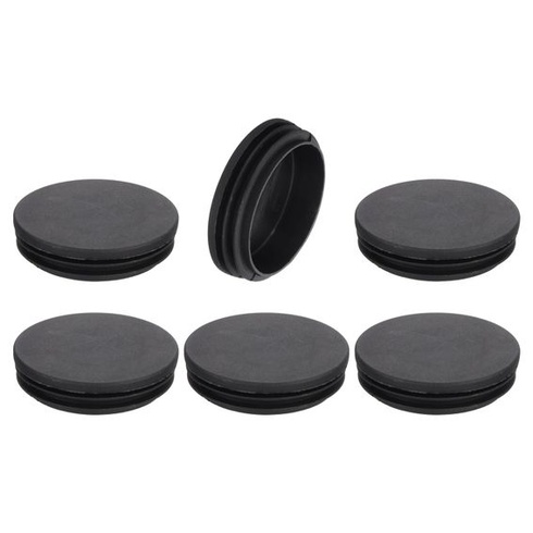 QUARKZMAN 6 kusů kulatých zátek do potrubí, černé lamelové zátky, vnitřní průměr 68 mm, vnitřní
