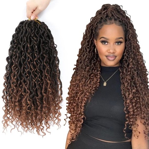 Háčkované vlasy Goddess Locs 36 cm