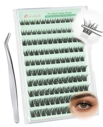 Obeyalash Press On Lashes Samolepiace riasy Opakovane použiteľné C-obtočené riasy Aplikujte zospodu