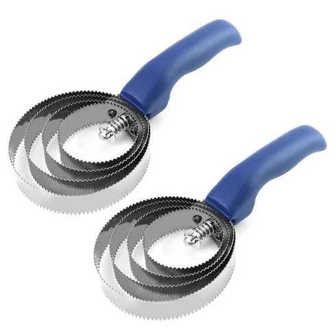 QWORK® 2dielna obojstranná kari kefa, kefa na kone, 4 krúžky, s mäkkou rukoväťou (2 ks)