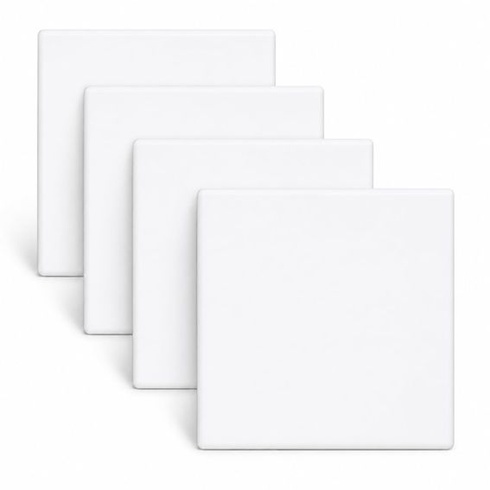 Záslepka pre elektrickú zásuvku, 4 kusy, 86 x 86 mm, biela