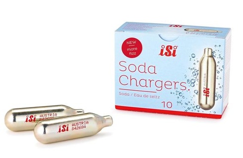 ISI Soda kapsule pre ISI Sodamaker Classic, Soda Siphon, Twist'n Sparkle a Gourmet Whip, 10 kusov,