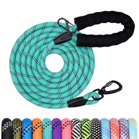 Vodítko pro psy, 1,2 m/ 1,5 m/ 2 m/ 3 m/ 5 m/ 10 m/ 15 m/ 20 m/ 30 m, s polstrovaným, robustním