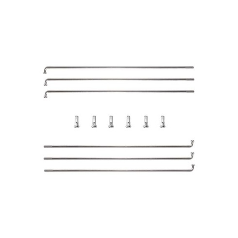 14G drátky na kolo s niplemi, sada 6 kusů (stříbrné, 134 mm) Stříbrná 134 mm