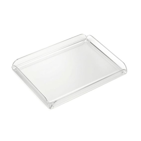 Průhledný servírovací podnos, servírovací podnos, úložný prostor na make-up, plastový servírovací