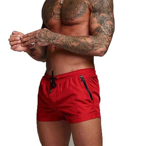 Pánské plavecké šortky, Rychleschnoucí plavecké šortky, Pánské plavecké šortky, Boxerky se zipem,