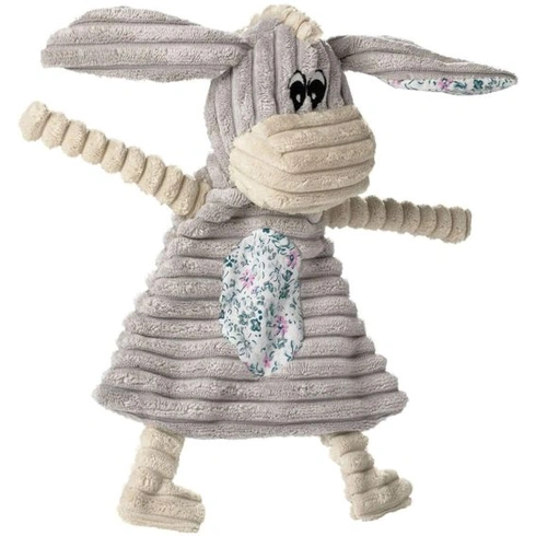 HUNTER HUGGLY BLANKET DONKEY, hračka pro psy, plyšová, mazlivá deka, osel, 27 cm, šedá