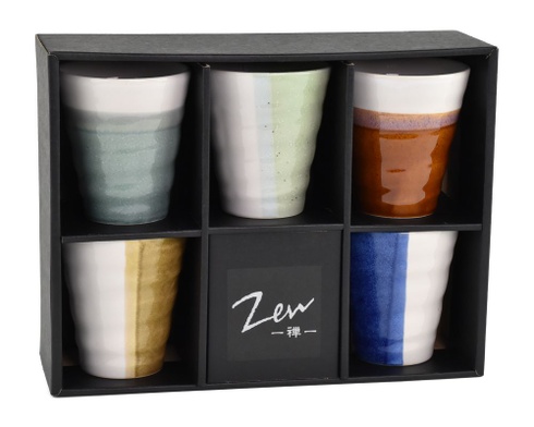 Set keramických kalíškov Japan Zen 5 ks II. akosť