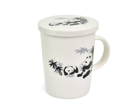 Porcelánový hrnček Royal Tea so sitkom biely Panda II. akosť