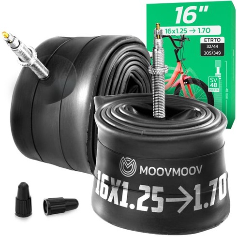 Vnitřní duše do kola MoovMoov 16 palců - Pro pláště 16x1,25, 16x1 1/4, 16x1 1/3, 16x1,35, 16x1 3/8,