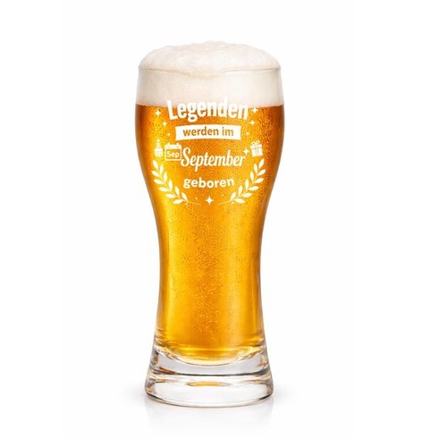 Darčeky pre mužov, Legendy sa rodia v septembri, pivné poháre 470 ml. Vtipný narodeninový darček pre otca,