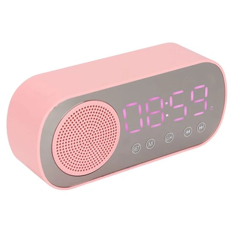 Tbest Budík na baterie Beeben, R R, Budík, Budík s Bluetooth reproduktorem, Dívčí budík, Budík,
