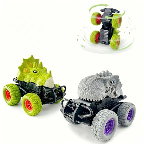 Monster Truck, 2dielna sada autíčok s inerciálnym pohonom, otočná o 360 °, vyskakovací efekt, detská