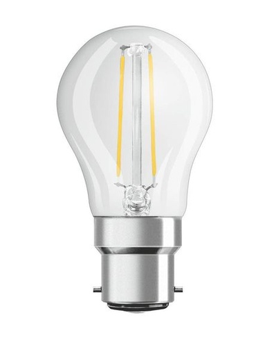 OSRAM LED žiarovka s vláknom a päticou B22d, tvar kvapky, teplá biela (2700K), 4W, ekvivalent 40W
