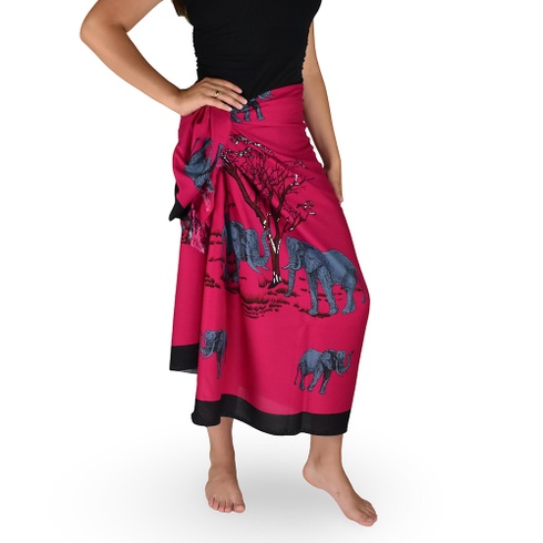 Sarong - Pareo REN, slony, malinová, II. akosť