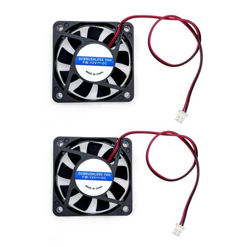 JZK 2 kusy 60x60x15 mm 2-pinový DC 12 V mini ventilátor, tichý, bezkefový, 6 cm, DC ventilátor,