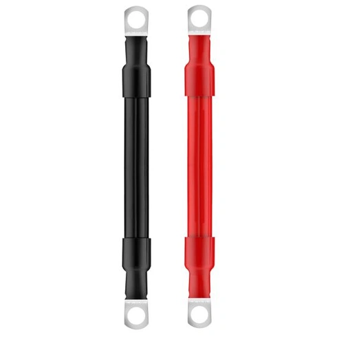 QIMEI-SHOP Kábel k batérii 35mm² 15cm Kábel k autobatérii 12V 2AWG Medený kábel s očkovými svorkami