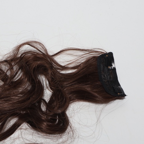 FESHFEN Clip in Extensions, 4ks 50 cm Celohlavové predlžovanie vlasov so sponkami Syntetické vlnité
