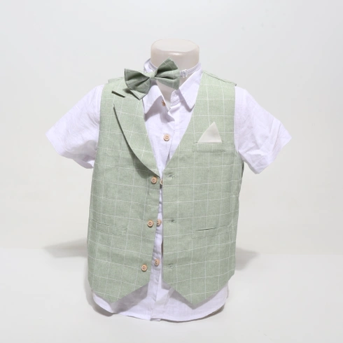 LOLANTA Detská 4dielna slávnostná sada, elegantný letný kostým pre chlapcov s vestou, nohavicami,