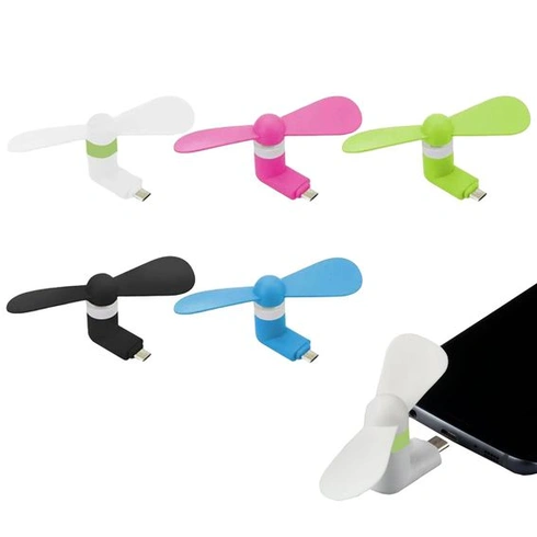 Mini ventilátor na mobilní telefon Rakiuty, přenosný rotační chladič, přenosný mini USB ventilátor