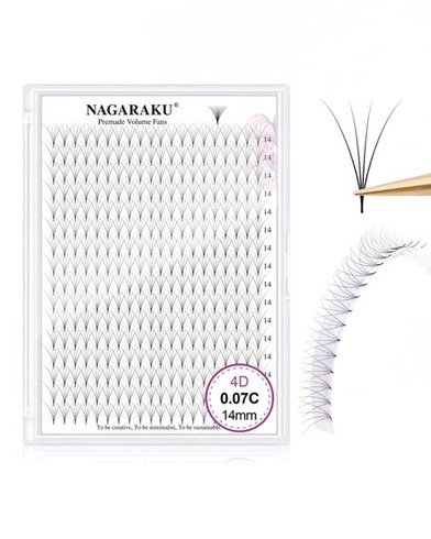 NAGARAKU 4D predpripravené ventilátory 320 ventilátorov špicatá základňa 0,07 C 14mm ventilátory