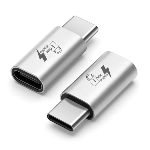 Blokátor dat z USB-C na C (2 ks), Anti-Juice Jacking cmcf-data-blocker-silver