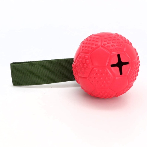 Fuzzl Chuck & Treat kaučuková futbalová lopta, odolná žuvacia hračka pre agresívne žuvače, silná