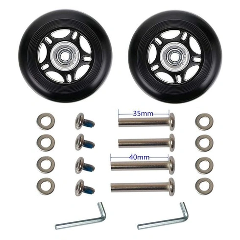 LOTOWELZON 2 náhradní kolečka pro kufry, inline brusle, vnější průměr 94 mm x vnitřní průměr 6 mm x