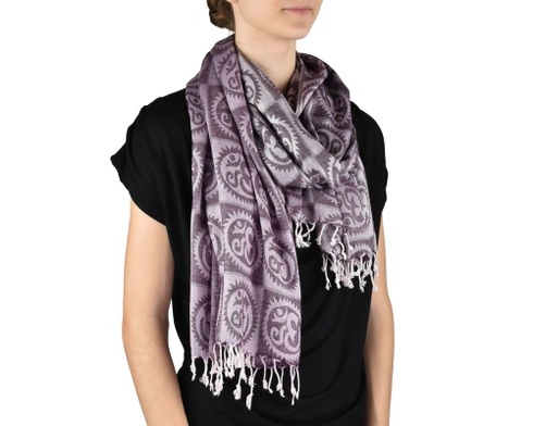 Šatka Óm viskóza 180cm x 65cm lila