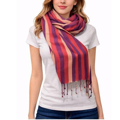 Šatka viskóza 200cm x 70cm pruhy multicolor AK
