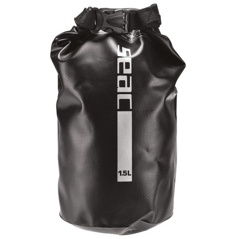 Seac Dry Bag, vodotěsný vak ideální pro potápění, plavbu lodí a cestování, černý, 1,5 litru