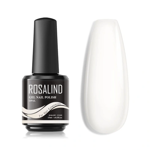 ROSALIND builder gél na gélové nechty, mliečne biely 15 ml builder gél na posilnenie nechtov, gél na