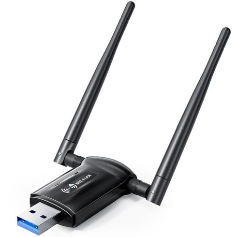 USB WiFi adaptér pro PC - Nineplus AX1800, dvoupásmový 5GHz/2.4GHz WiFi 6 stick s WiFi anténou,