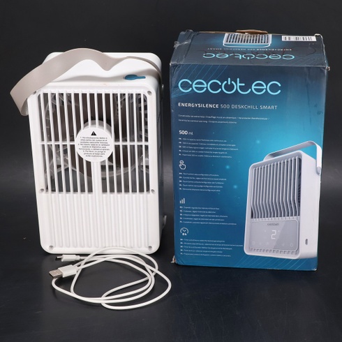 Chytrá stolní klimatizace Cecotec EnergySilence 500 DeskChill. 6 W, 500ml nádrž, dotykové ovládání,