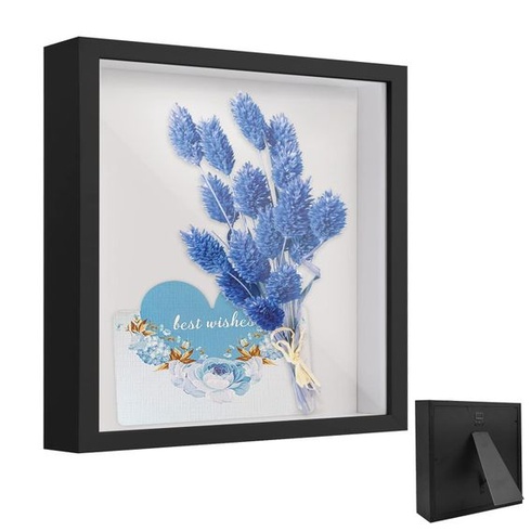 Rám na obrázek s výplní, květinový stínovací box 25 x 25 cm, s průhlednou akrylovou deskou, 3D