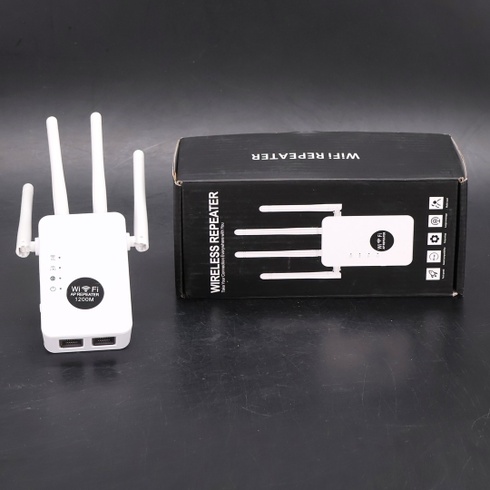 Colexy 1200Mbit/s dvoupásmový WiFi opakovač, 4 antény, internetový zesilovač s dlouhým dosahem,
