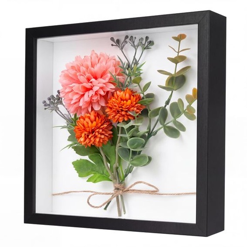 3D fotorámeček k vyplnění, 22 x 22 cm, hloubka 3 cm, černý